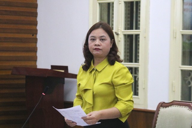 Bà Nguyễn Thị Hải Nhung, Vụ trưởng Vụ Văn hóa dân tộc thông tin về Ngày hội.